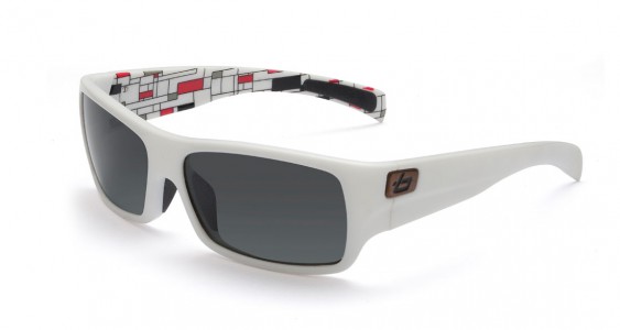 Bolle Oscar Sunglasses, White Gray Blocks / Polarized TNS