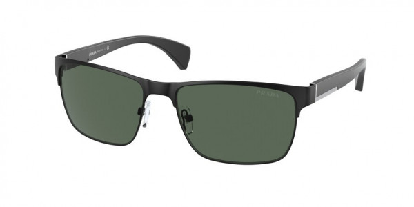 Prada PR 51OS CONCEPTUAL Sunglasses, 1BO3O1 CONCEPTUAL MATTE BLACK DARK GR (BLACK)