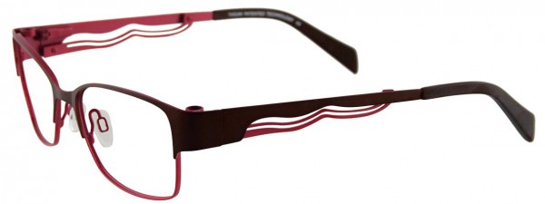 Takumi T9950 Eyeglasses, SATIN CHOCOLATE AND RED