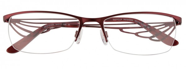 EasyClip EC233 Eyeglasses, SATIN DARK PINK