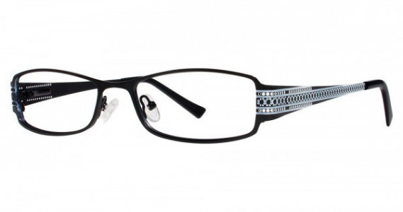 Genevieve TRINA Eyeglasses, Matte Black/White