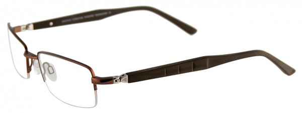 EasyClip EC240 Eyeglasses, SATIN DARK BROWN