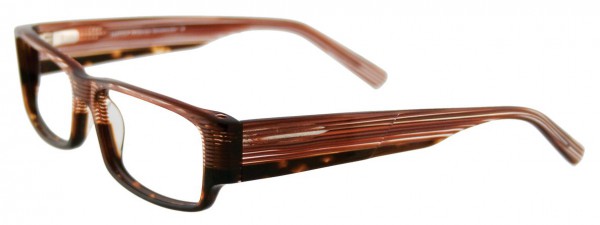 EasyClip EC242 Eyeglasses, BROWN AND CLEAR