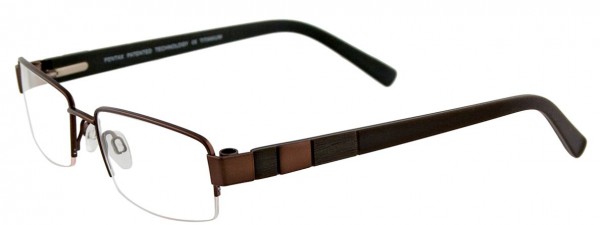Pentax P9992 Eyeglasses, SATIN DARK BROWN