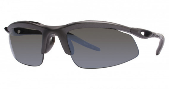 Switch Vision Polarized Glare Headwall Swept Back Sunglasses, MBLK Matte Black (Polarized True Color Grey Reflection Silver)