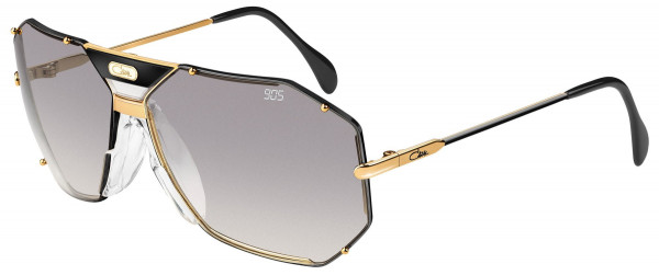 Cazal CAZAL LEGENDS 905 Sunglasses, 302 Black-Gold/Grey Gradient Lenses