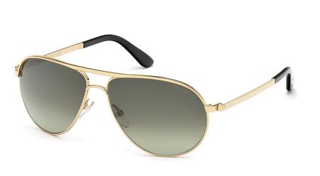 Tom Ford MARKO Sunglasses, 28P - Shiny Rose Gold / Gradient Green