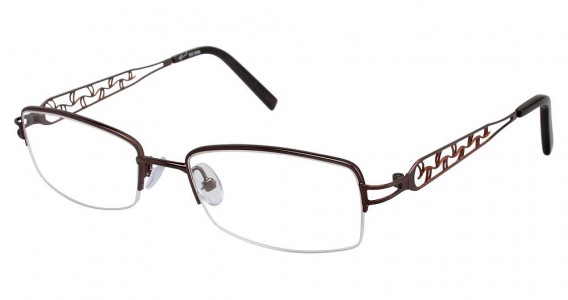 Tura 693 Eyeglasses, BROWN W/AMBER (BRN)
