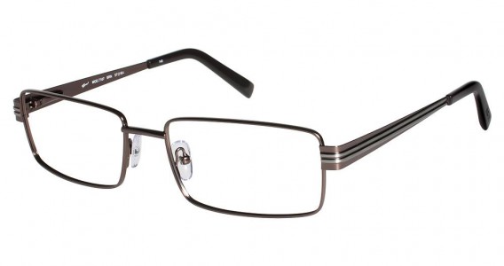 Tura T107 Eyeglasses, SEMI MATTE DRK BRN BRUSHED SIL (BRN)