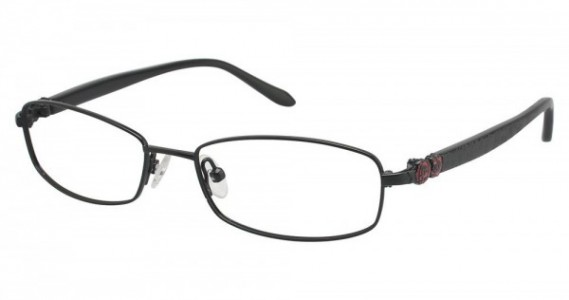 Lulu Guinness L713 Eyeglasses, BLACK ROSE (BLK)