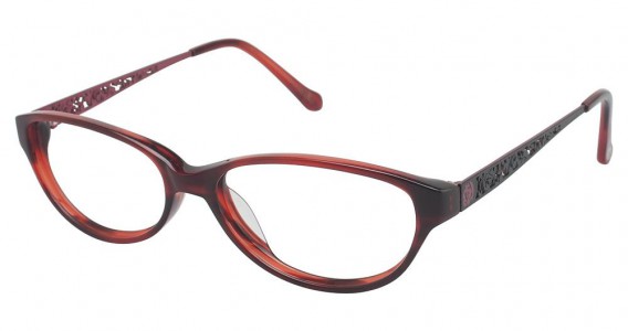 Lulu Guinness L836 Eyeglasses, RED HORN (RED)