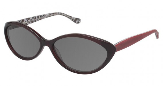 Lulu Guinness L524 Sunglasses, Black Cherry (CHR)