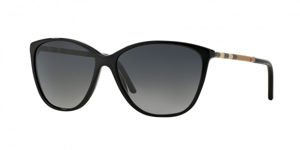 Burberry BE4117 Sunglasses, 3001T3 BLACK (BLACK)