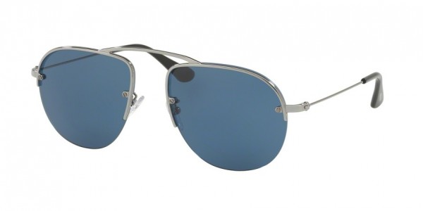 Prada PR 58OS CATWALK Sunglasses, 5AV1V1 CATWALK GUNMETAL BLUE (GREY)