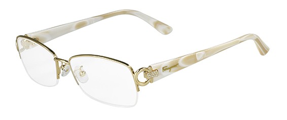 Ferragamo SF2104R Eyeglasses, (717) SHINY GOLD