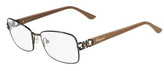 Ferragamo SF2105R Eyeglasses, (210) SHINY BROWN