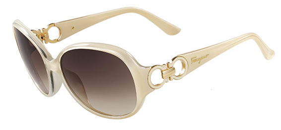 Ferragamo SF601S Sunglasses, 104 PEARL IVORY