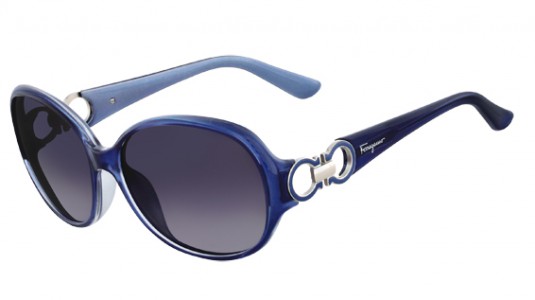 Ferragamo SF601S Sunglasses, 415 PEARL BLUE