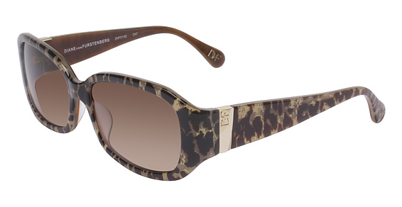 Diane Von Furstenberg DVF514S Sunglasses, 247 BROWN LEOPARD