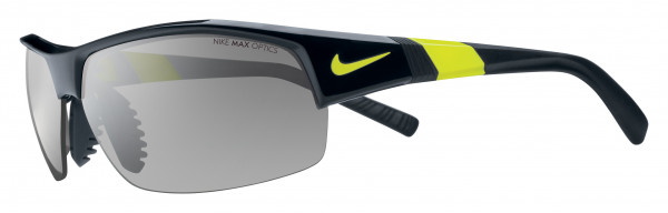 Nike SHOW X2 EV0620 Sunglasses, (007) BLACK/VOLT WITH GREY W/ SILVER FLASH/OUTDOOR TINT  LENS