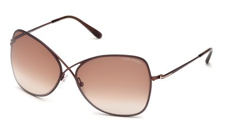 Tom Ford COLETTE Sunglasses, 48F - Shiny Dark Brown / Gradient Brown