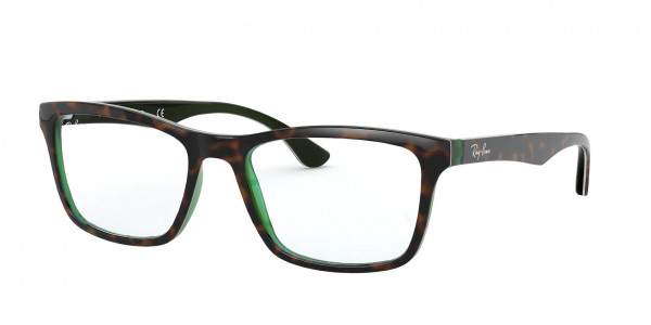 Ray-Ban Optical RX5279 Eyeglasses, 5974 HAVANA ON TRANSPARENT GREEN (BROWN)