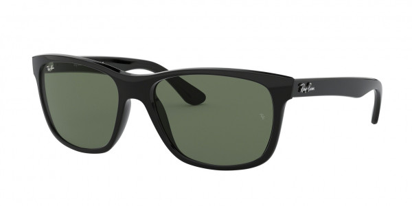 Ray-Ban RB4181 Sunglasses, 601 BLACK DARK GREEN (BLACK)