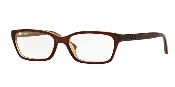 DKNY DY4630 Eyeglasses, 3558 TOP BROWN ON BEIGE (BROWN)
