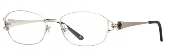 Laura Ashley Francine Eyeglasses, Satin Silver