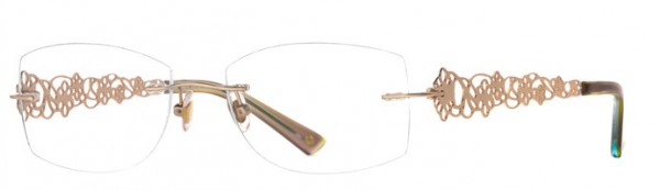 Laura Ashley Carrie Eyeglasses, Satin Gold
