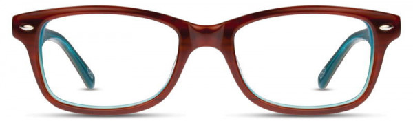 David Benjamin Retro Eyeglasses, 1 - Chocolate / Aqua