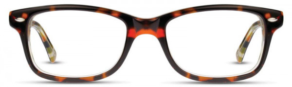 David Benjamin Retro Eyeglasses, 2 - Tortoise / Olive Stripe
