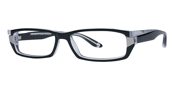 Cinzia Designs CB-01 Eyeglasses, 1 Black & Crystal
