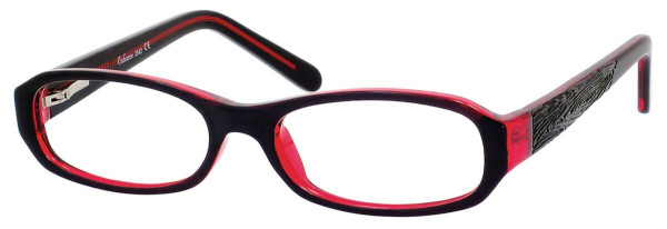 Enhance EN3843 Eyeglasses, Black Burgundy