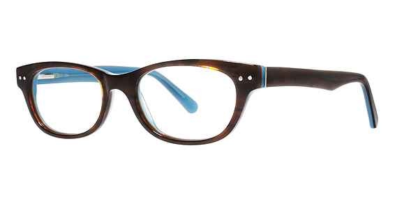 Modern Art A335 Eyeglasses, Brown/Turquoise