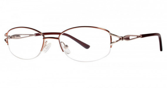 Genevieve NATASHA Eyeglasses, Brown/Gold