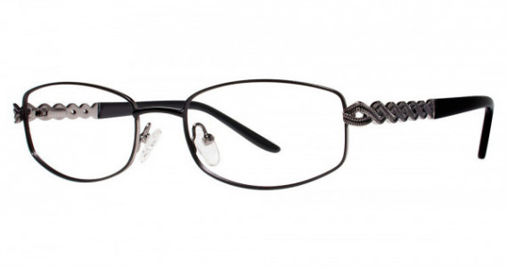Genevieve AUBREY Eyeglasses, Matte Black/Silver