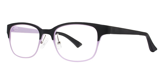 Modern Art A329 Eyeglasses, Matte Black/Lilac