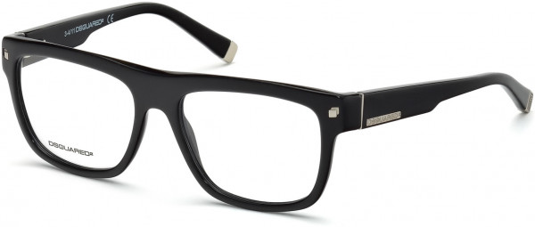 Dsquared2 DQ5076 Eyeglasses, 001 - Shiny Black