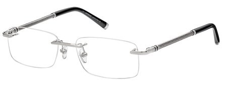 Montblanc MB-0391 Eyeglasses, 016 - Shiny Palladium