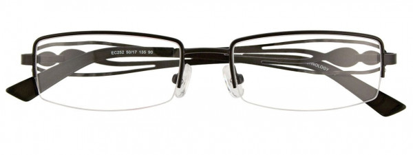 EasyClip EC252 Eyeglasses, 090 - Satin Black & Pink