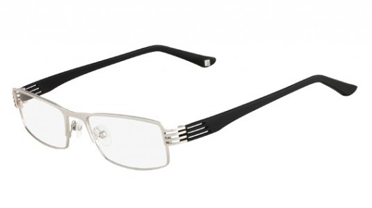Marchon M-CHRYSLER Eyeglasses, (046) SHINY SILVER BLACK