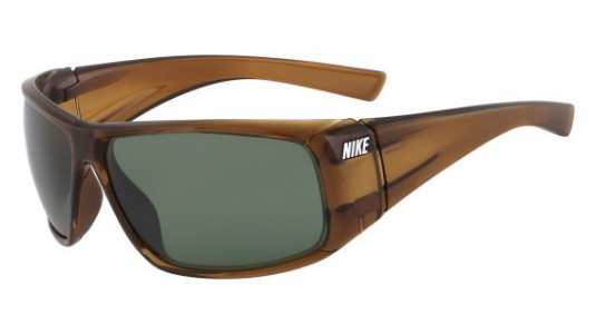 Nike WRAPSTAR P EV0703 Sunglasses, 223 SH CRY MIL BRN/GREEN POLARIZED