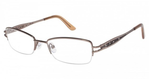 Tura R105 Eyeglasses, LIGHT BROWN W/DARK BROWN (BRN)