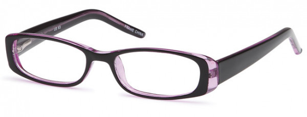 4U US 63 Eyeglasses, Black Purple