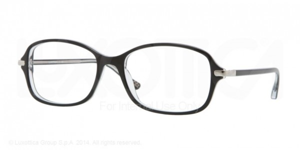 Luxottica LU4335 Eyeglasses, C388 TOP BLACK ON TRANSPARENT (BLACK)