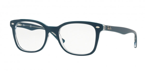 Ray-Ban Optical RX5285 Eyeglasses, 5763 TURQUOISE ON TRANSPARENT (BLUE)