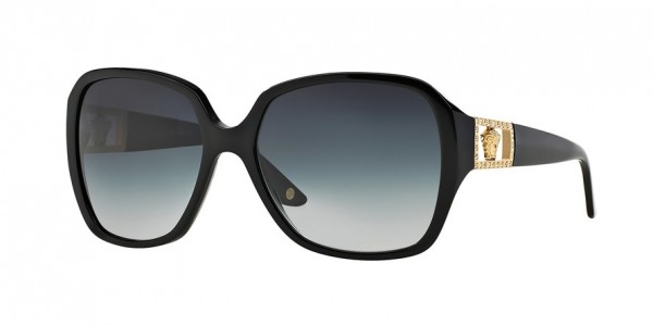 Versace VE4242B Sunglasses, GB1/8G BLACK (BLACK)