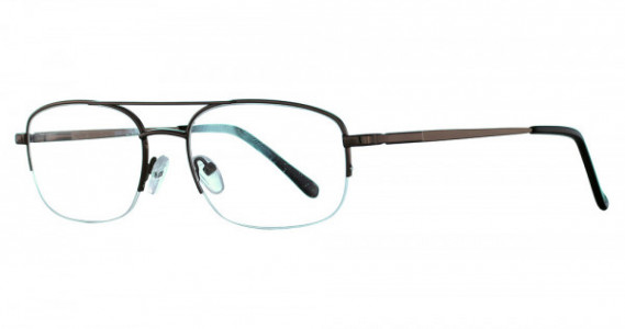 FGX Optical Washington Eyeglasses, BRN Satin Brown With Brown Tips