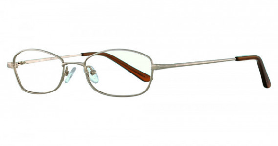 FGX Optical Valletta Eyeglasses, GLD Gold With Brown Crystal Tips